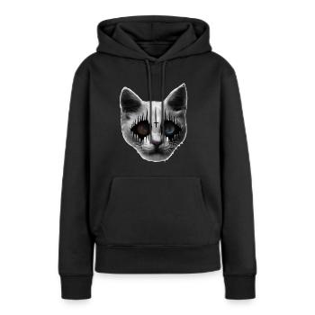 Black Metal Cat - Sweat à capuche Premium bio Femme - noir - Devant - Julia (174cm)