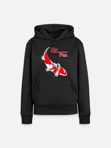 Koi - carpe - poisson - Sweat à capuche Premium bio Femme - noir