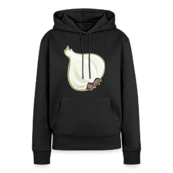 knoblauch garlic veggie gemuese vegetables4 - Frauen Premium Bio Hoodie - Schwarz - Vorne - Julia (174cm)