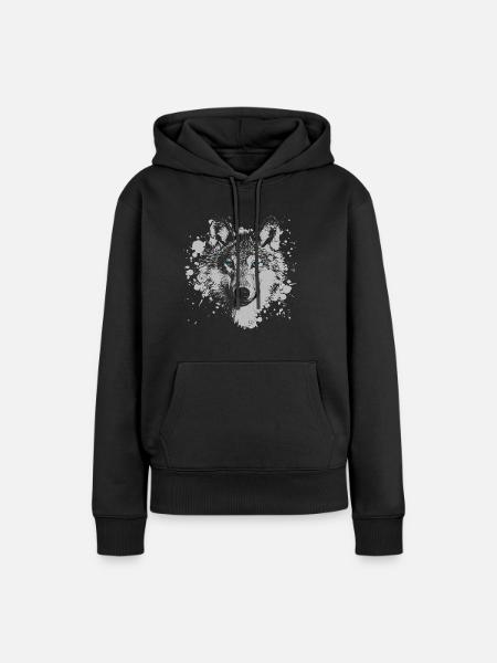 Wolf pack mystical - Women’s Premium Organic Hoodie - black