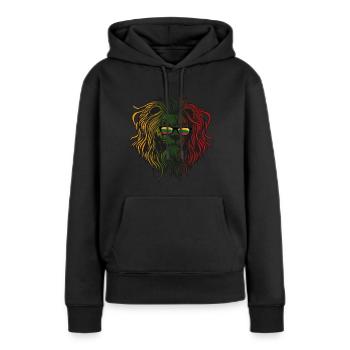 Lituanie - Sweat à capuche Premium bio Femme - noir - Devant - Julia (174cm)