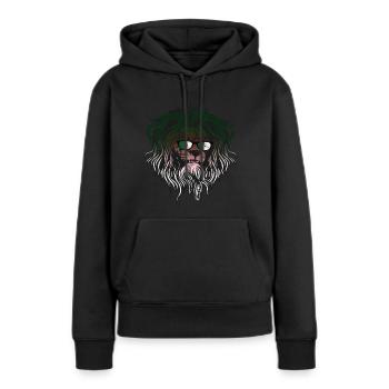 Algerien - Frauen Premium Bio Hoodie - Schwarz - Vorne - Julia (174cm)