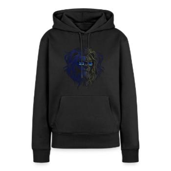 Curaçao - Frauen Premium Bio Hoodie - Schwarz - Vorne - Julia (174cm)