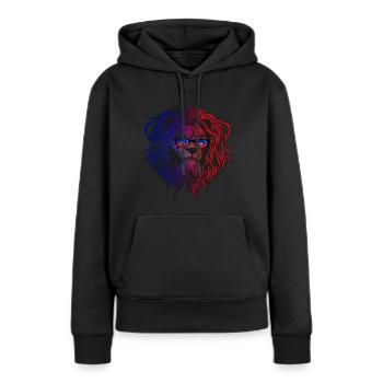 Haïti - Sweat à capuche Premium bio Femme - noir - Devant - Julia (174cm)