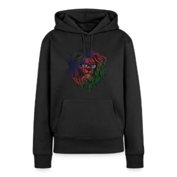 Namibia - Frauen Premium Bio Hoodie - Schwarz - Vorne - Julia (174cm)