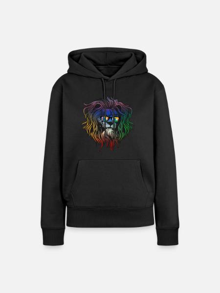 Réunion - Frauen Premium Bio Hoodie - Schwarz