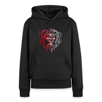 Singapur - Frauen Premium Bio Hoodie - Schwarz - Vorne - Julia (174cm)
