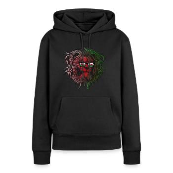 Pays de Galles - Sweat à capuche Premium bio Femme - noir - Devant - Julia (174cm)