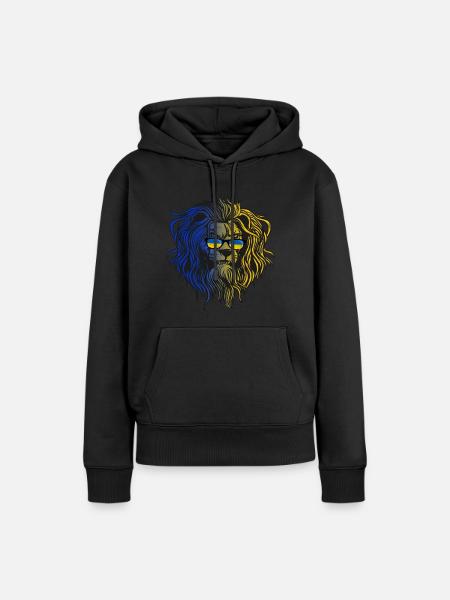 Ukraine - Frauen Premium Bio Hoodie - Schwarz