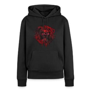 Trinité et Tobago - Sweat à capuche Premium bio Femme - noir - Devant - Julia (174cm)