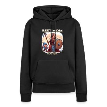 Best Mom Ever - Frauen Premium Bio Hoodie - Schwarz - Vorne - Julia (174cm)