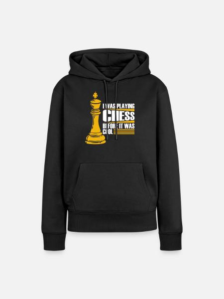 Schach Schachfigur - Frauen Premium Bio Hoodie - Schwarz