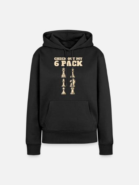 Schach Schachfigur - Frauen Premium Bio Hoodie - Schwarz