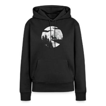 Teckel teckel viennois Teckel Rauhhaardackel - Sweat à capuche Premium bio Femme - noir - Devant - Julia (174cm)
