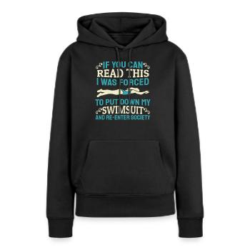 Nageurs nageurs - Sweat à capuche Premium bio Femme - noir - Devant - Julia (174cm)