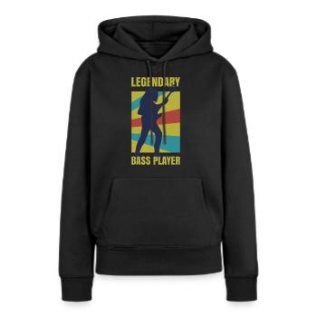 Guitariste Guitariste Guitariste Guitariste Guitariste Guitariste Guitare - Sweat à capuche Premium bio Femme - noir - Devant - Julia (174cm)