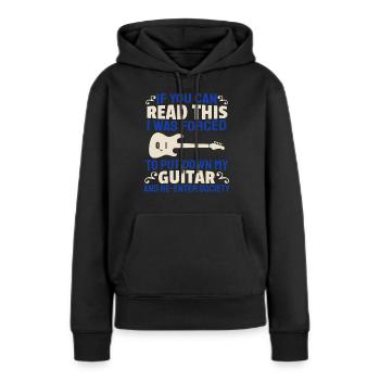 Guitare électrique Guitare électrique Guitariste Guitare - Sweat à capuche Premium bio Femme - noir - Devant - Julia (174cm)