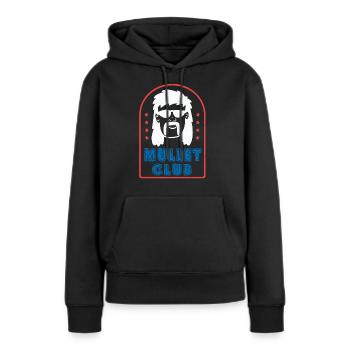 Mulet - Sweat à capuche Premium bio Femme - noir - Devant - Julia (174cm)