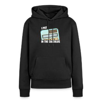 Mathématiques Mathématiques - Sweat à capuche Premium bio Femme - noir - Devant - Julia (174cm)