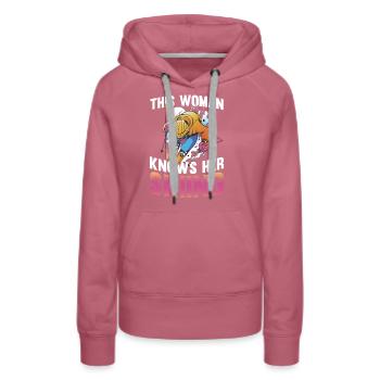 Ski Skifahren Skier - Frauen Premium Bio Hoodie - Malve - Vorne - Isabella (175cm)