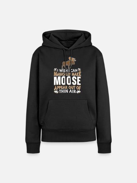 Elch - Frauen Premium Bio Hoodie - Schwarz