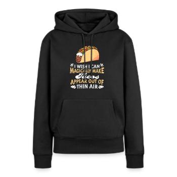 Tacos Foodie Mexique - Sweat à capuche Premium bio Femme - noir - Devant - Julia (174cm)