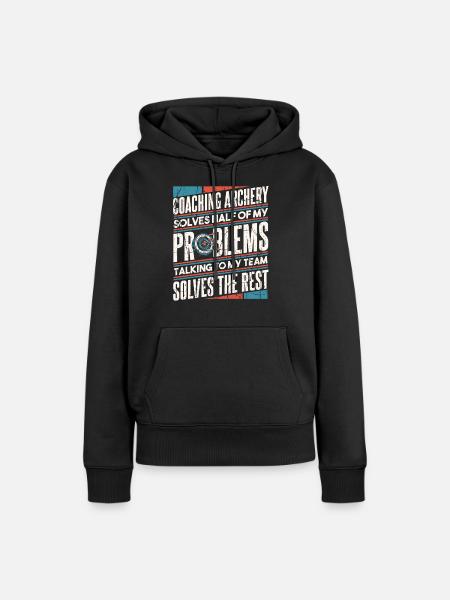 Bogenschütze Bogensport Pfeil Bogen Bogenschießen - Frauen Premium Bio Hoodie - Schwarz