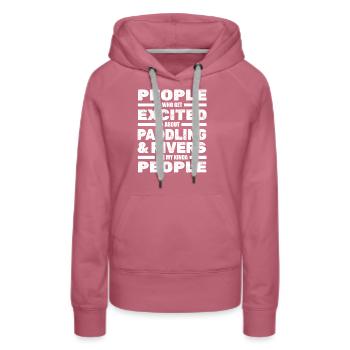 Kajak Kayak - Sweat à capuche Premium bio Femme - mauve - Devant - Isabella (175cm)