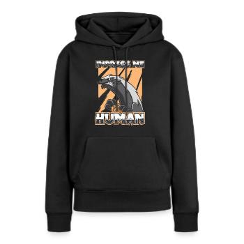 Ratel - Sweat à capuche Premium bio Femme - noir - Devant - Julia (174cm)