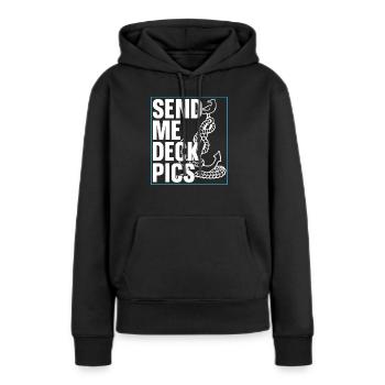 Seglen Segelboot Segler - Frauen Premium Bio Hoodie - Schwarz - Vorne - Julia (174cm)