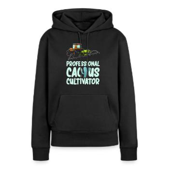 Cactus arbuste Cactus piquant jardinier de jardin - Sweat à capuche Premium bio Femme - noir - Devant - Julia (174cm)