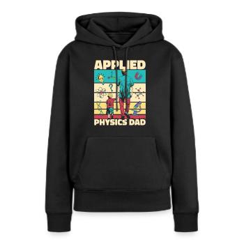 Physicien physicien - Sweat à capuche Premium bio Femme - noir - Devant - Julia (174cm)