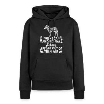 Zebra - Frauen Premium Bio Hoodie - Schwarz - Vorne - Julia (174cm)