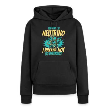Physicien physicien - Sweat à capuche Premium bio Femme - noir - Devant - Julia (174cm)
