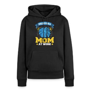 Volleyball Volleyball Joueur Volleyball Mère Volleyball Maman - Sweat à capuche Premium bio Femme - noir - Devant - Julia (174cm)