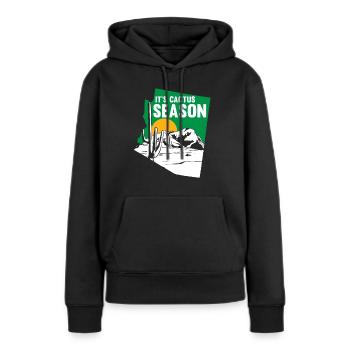 Kaktus Garten Kaktus - Frauen Premium Bio Hoodie - Schwarz - Vorne - Julia (174cm)
