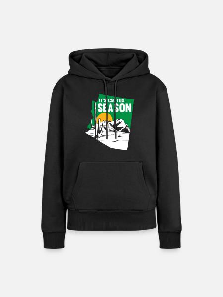 Kaktus Garten Kaktus - Frauen Premium Bio Hoodie - Schwarz