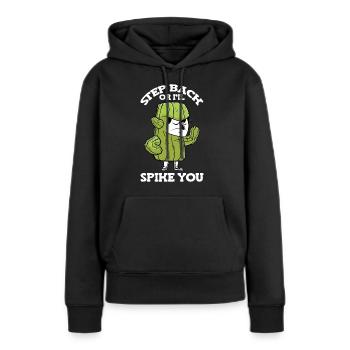 Kaktus Garten Kaktus - Frauen Premium Bio Hoodie - Schwarz - Vorne - Julia (174cm)