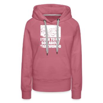 Taekwondo Mère Taekwondo Mama - Sweat à capuche Premium bio Femme - mauve - Devant - Isabella (175cm)