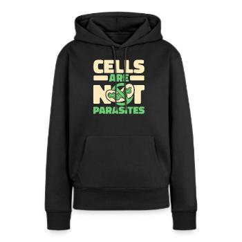 Biologie Biologe Zellen Molekularbiologe - Frauen Premium Bio Hoodie - Schwarz - Vorne - Julia (174cm)