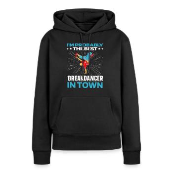Breakdance Breakdancer Breakdance Drôle - Sweat à capuche Premium bio Femme - noir - Devant - Julia (174cm)