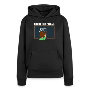 Calcul mathématique Pi - Sweat à capuche Premium bio Femme - noir - Devant - Julia (174cm)