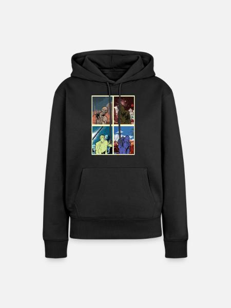 Zombie Halloween Gruselig - Frauen Premium Bio Hoodie - Schwarz