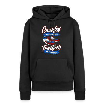 Ultramarathon Couple - Sweat à capuche Premium bio Femme - noir - Devant - Julia (174cm)