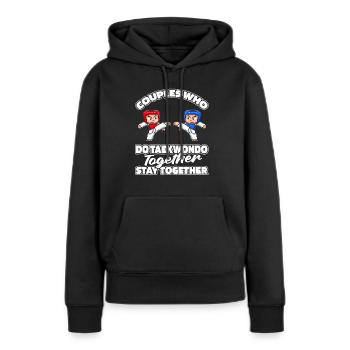 Paire de Taekwondo - Sweat à capuche Premium bio Femme - noir - Devant - Julia (174cm)