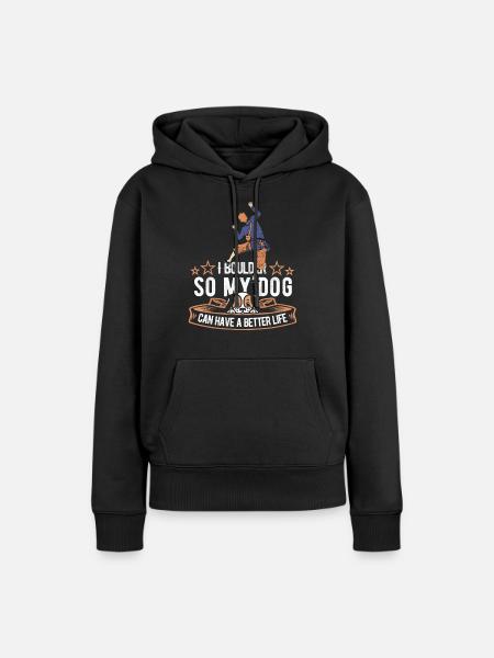 Bouldern Bouldering Hund - Frauen Premium Bio Hoodie - Schwarz