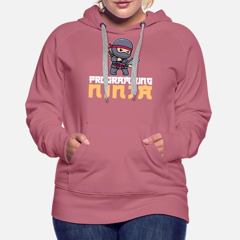 Entwickler Coder Programmierer Ninja Frauen Premium Bio Hoodie