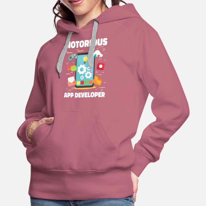 Développeur Coder Programmer App Sweat à capuche Premium bio Femme