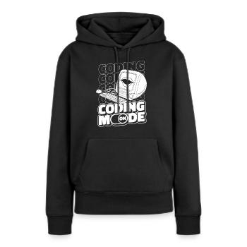 Developer Coder Programmer Computer - Sweat à capuche Premium bio Femme - noir - Devant - Julia (174cm)