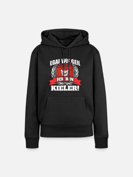 Kieler Kiel Kielerin Schleswig-Holstein Geschenk - Frauen Premium Bio Hoodie - Schwarz